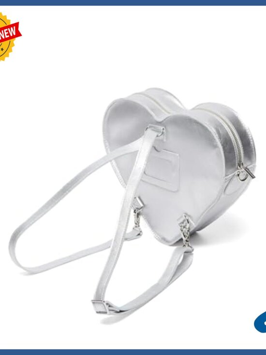 Leather Heart Backpack with Adjustable Straps, Crossbody Option main image 7